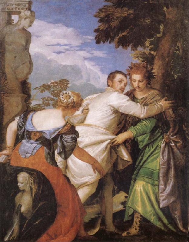 Paolo  Veronese Allegory of Vice and Virtue Germany oil painting art